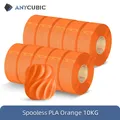 PLA Nachfüllfilament spulenlos 5 kg oder 10 kg – Farbe 10KG Orange