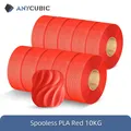 PLA Nachfüllfilament spulenlos 5 kg oder 10 kg – Farbe 10KG Red