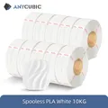PLA Nachfüllfilament spulenlos 5 kg oder 10 kg – Farbe 10KG White