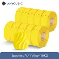 PLA Nachfüllfilament spulenlos 5 kg oder 10 kg – Farbe 10KG Yellow