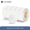 PLA Nachfüllfilament spulenlos 5 kg oder 10 kg – Farbe 5KG White