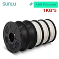 PLA/PETG/ABS Filament 5 kg 5 Rollen für 3D-Drucker – Color ABS 2BK 3WT