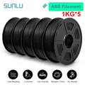 PLA/PETG/ABS Filament 5 kg 5 Rollen für 3D-Drucker – Color ABS Black