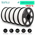 PLA/PETG/ABS Filament 5 kg 5 Rollen für 3D-Drucker – Color ABS White