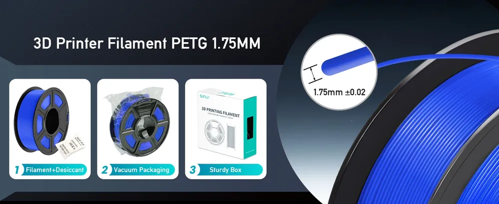 PLA/PETG/ABS Filament 5 kg 5 Rollen für 3D-Drucker