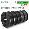 PLA/PETG/ABS Filament 5 kg 5 Rollen für 3D-Drucker – Color PETG  3BK 2GY
