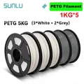 PLA/PETG/ABS Filament 5 kg 5 Rollen für 3D-Drucker – Color PETG  3WT 2GY