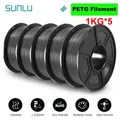 PLA/PETG/ABS Filament 5 kg 5 Rollen für 3D-Drucker – Color PETG Grey