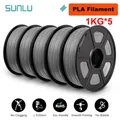 PLA/PETG/ABS Filament 5 kg 5 Rollen für 3D-Drucker – Color PLA Grey
