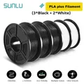 PLA/PETG/ABS Filament 5 kg 5 Rollen für 3D-Drucker – Color PLA PLUS 3BK 2WT