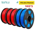 PLA/PETG/ABS Filament 5 kg 5 Rollen für 3D-Drucker – Color PLA PLUS 3RD 2BL