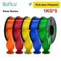PLA/PETG/ABS Filament 5 kg 5 Rollen für 3D-Drucker – Color PLA PLUS Clear MIX1