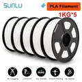 PLA/PETG/ABS Filament 5 kg 5 Rollen für 3D-Drucker – Color PLA White