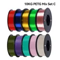 PLA PETG Filament 1,75 mm 10 kg Bundle – Farbe 10 KG PETG Mixed C