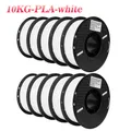 PLA PETG Filament 1,75 mm 10 kg Bundle – Farbe 10 KG PLA White
