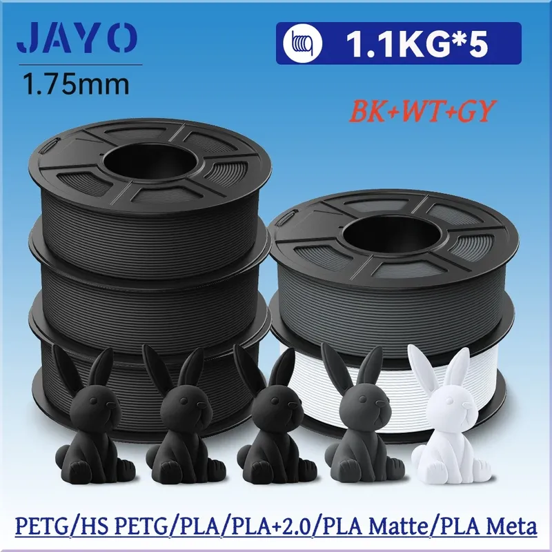 PLA PETG Filament 1,75 mm 5 Rollen