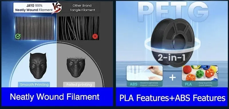 PLA PETG Filament 1,75 mm 5 Rollen