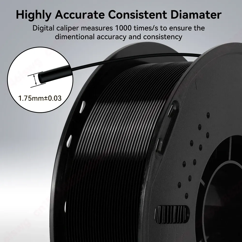 PLA PETG Filament 10kg 1,75mm Schwarz Weiß Grau