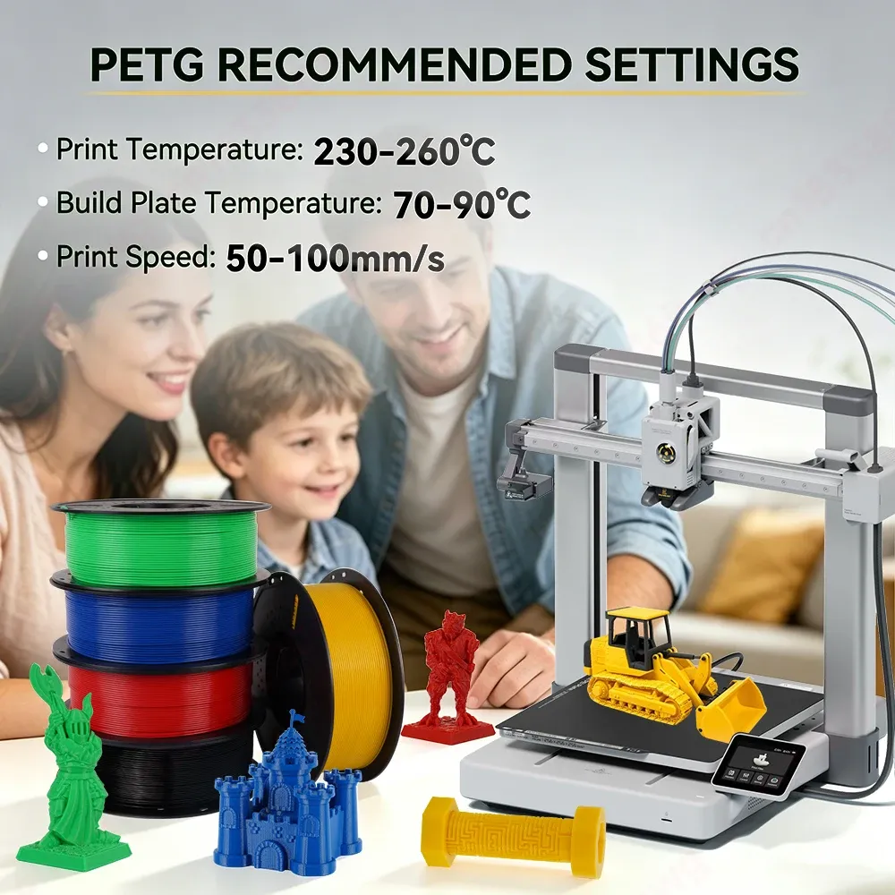 PLA PETG Filament 10kg 1,75mm Schwarz Weiß Grau