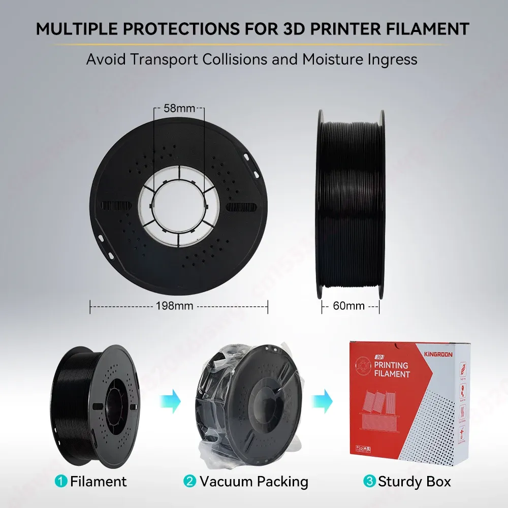PLA PETG Filament 10kg 1,75mm Schwarz Weiß Grau
