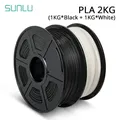 PLA/PETG Filament 2 kg 2 Rollen sauber gewickelt – Color PLA BK WT
