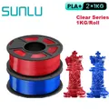 PLA/PETG Filament 2 kg 2 Rollen sauber gewickelt – Color PLAPLUS Clear RD BL