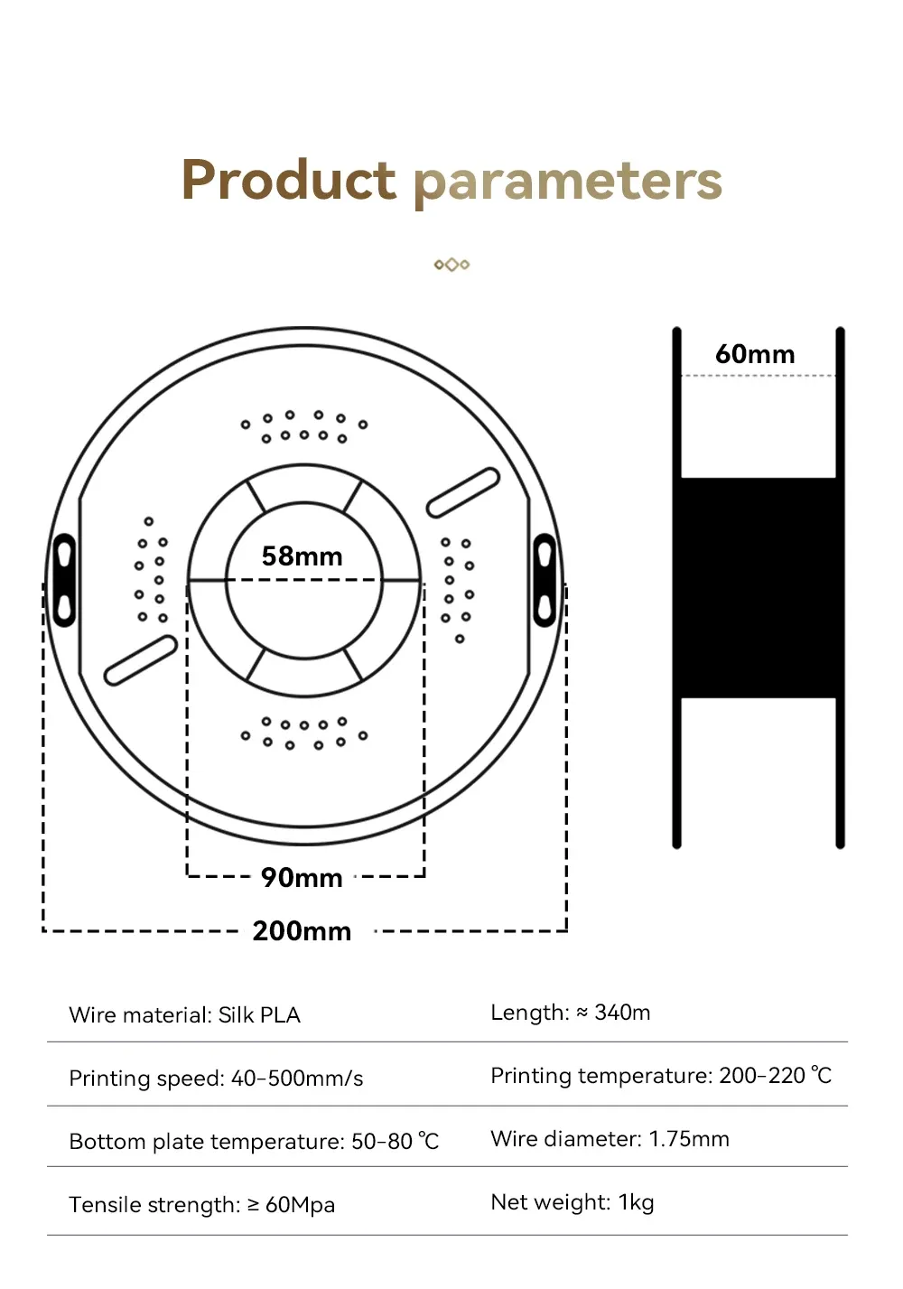 PLA Seidenfilament 1 kg bis 5 kg 1,75 mm