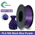 PLA Seidenfilament 3-Farben 1 kg bis 5 kg 1,75 mm – Farbe 1KG BlackBluePurple