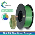 PLA Seidenfilament 3-Farben 1 kg bis 5 kg 1,75 mm – Farbe 1KG BlueGreenOrange