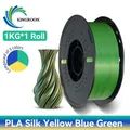 PLA Seidenfilament 3-Farben 1 kg bis 5 kg 1,75 mm – Farbe 1KG YellowBlueGreen