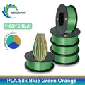 PLA Seidenfilament 3-Farben 1 kg bis 5 kg 1,75 mm – Farbe 5KG BlueGreenOrange