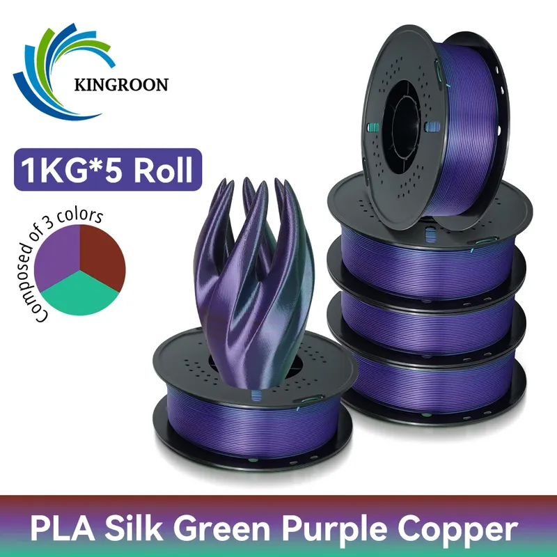 PLA Seidenfilament 3-Farben 1 kg bis 5 kg 1,75 mm