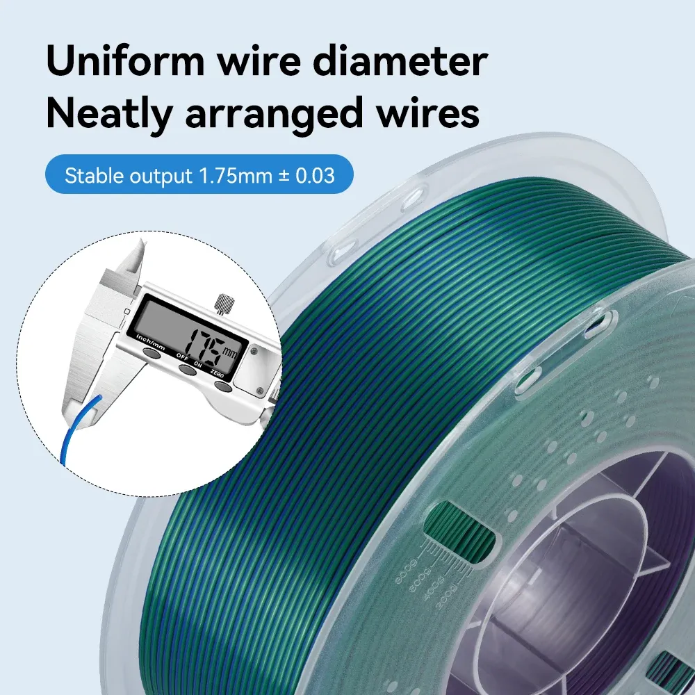 PLA Seidenfilament 3-Farben 1 kg bis 5 kg 1,75 mm