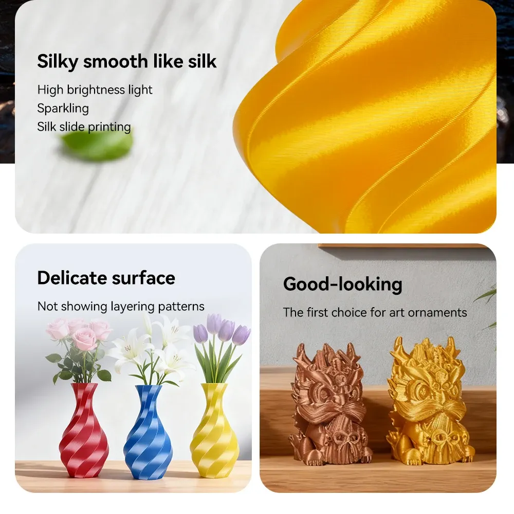 PLA Seidenfilament 3-Farben 1 kg bis 5 kg 1,75 mm