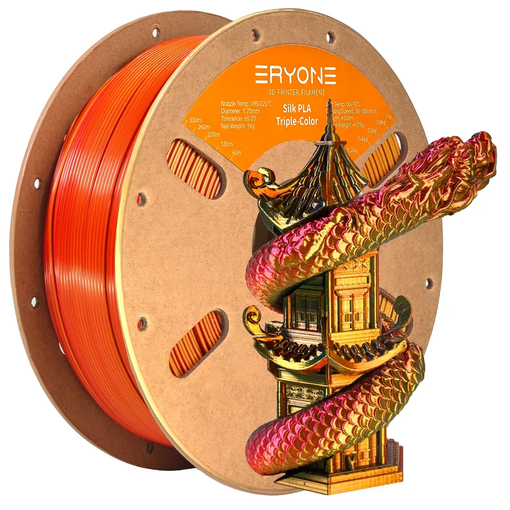 PLA Seidenfilament dreifarbig 1 kg pro Spule