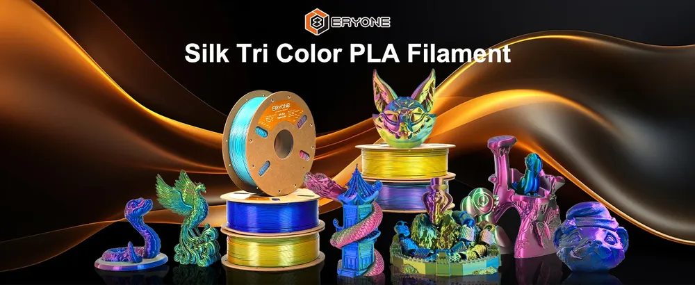 PLA Seidenfilament dreifarbig 1 kg pro Spule