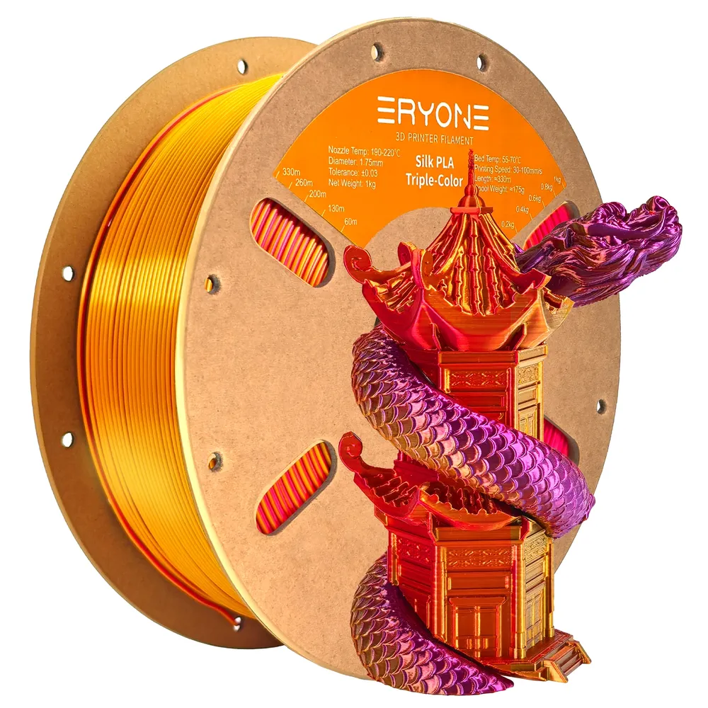 PLA Seidenfilament dreifarbig 1 kg pro Spule