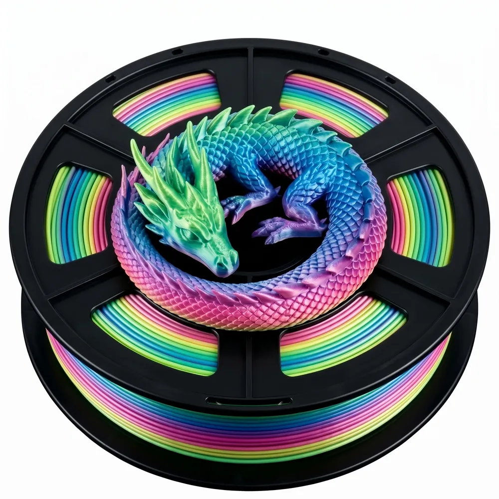 PLA Seidenfilament Regenbogenfarben 250 g 1,75 mm