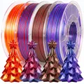 PLA Seidenfilament zweifarbig 0,25 kg 4er-Pack – Farbe silk dualcolors 4pcs