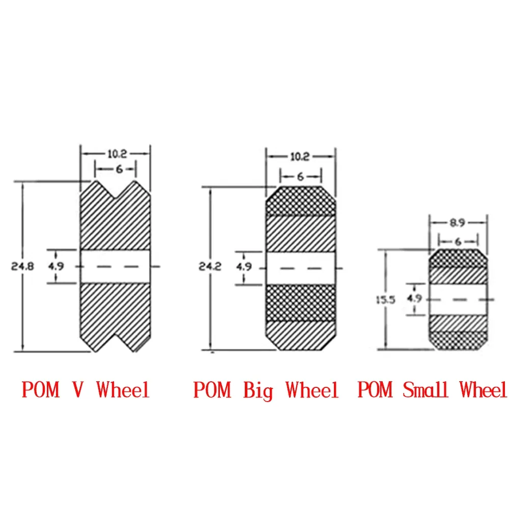 POM Rad mit 625ZZ Lager für Ender 3 CR-10 Laser Graveur