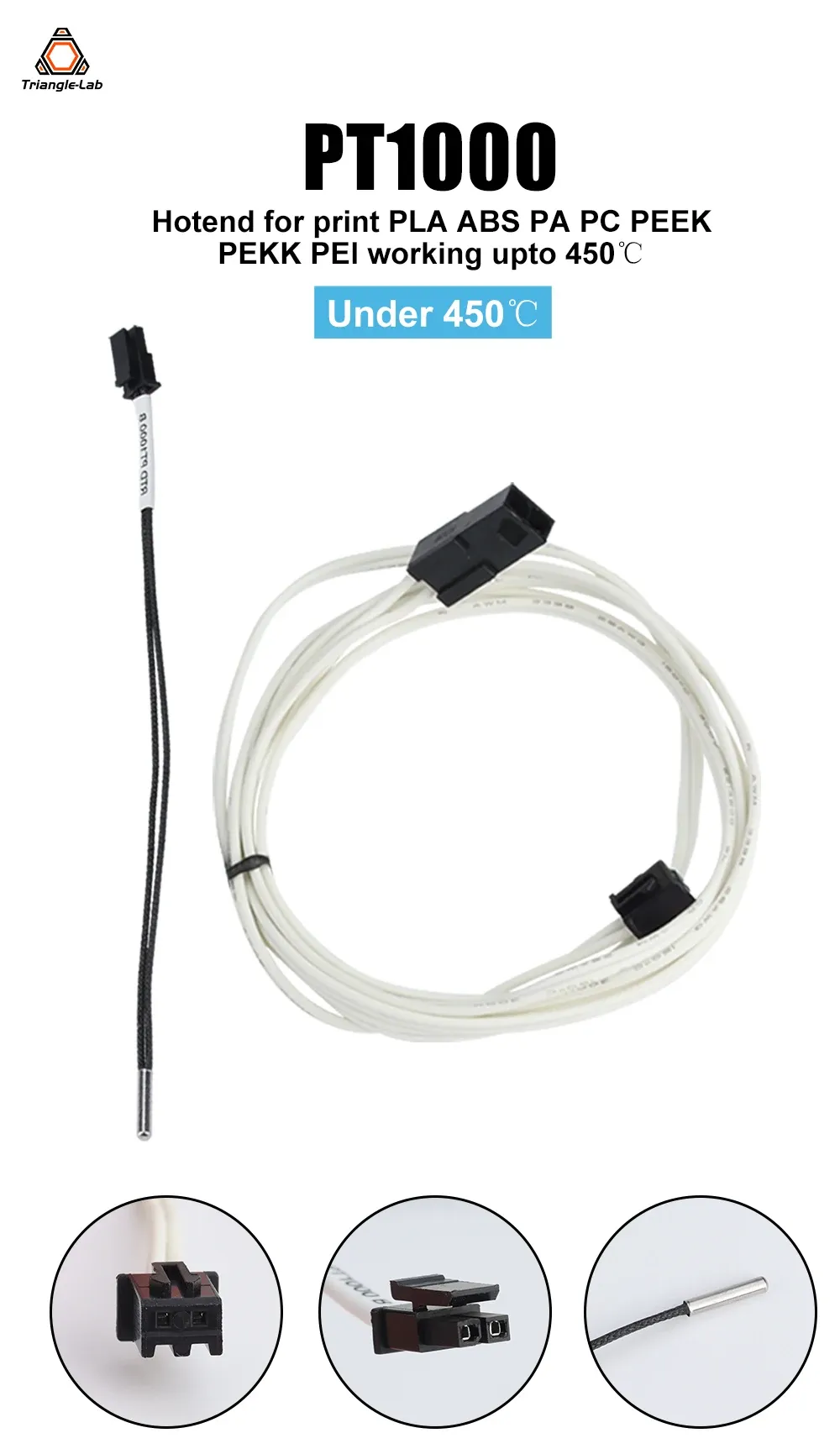 PT1000 Thermistor Kartusche für Volcano V6 Heizblock bis 450°C