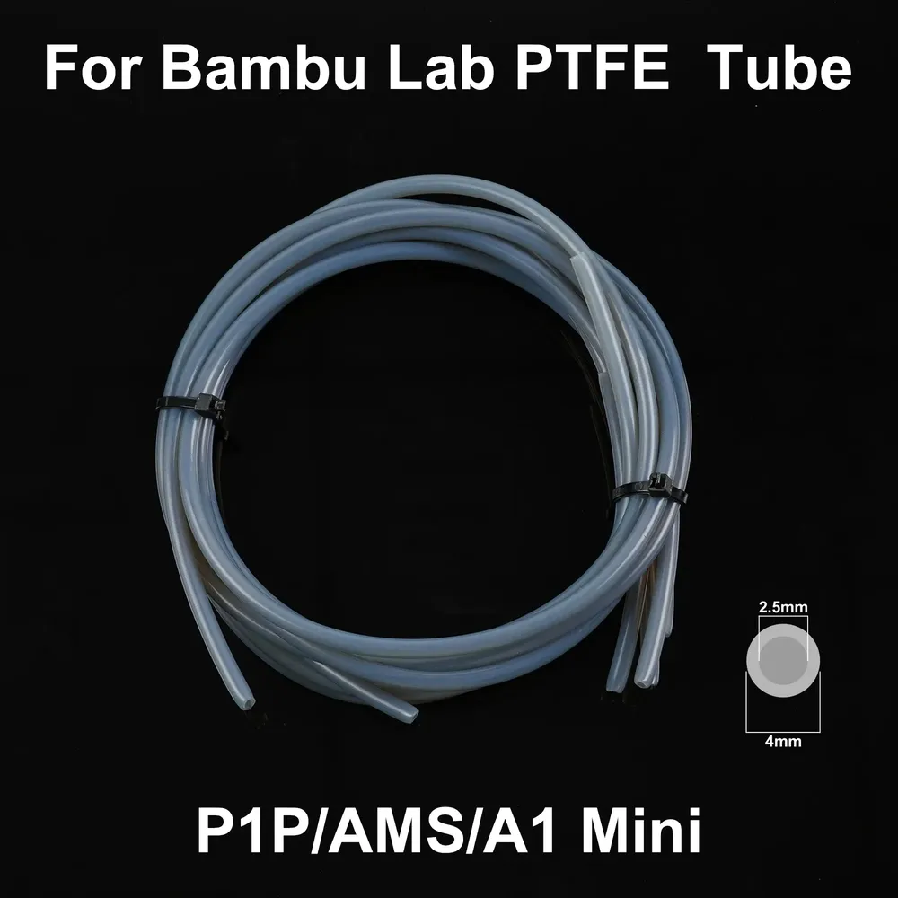 PTFE Rohr 2,5/4mm für Bambu Lab P1S P1P AMS A1 Mini 3D-Drucker