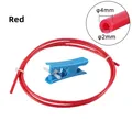 PTFE-Schlauch Bowden 1-4M für V5 V6 1,75mm Filament 3D-Drucker – Farbe 2M Red 2x4mm