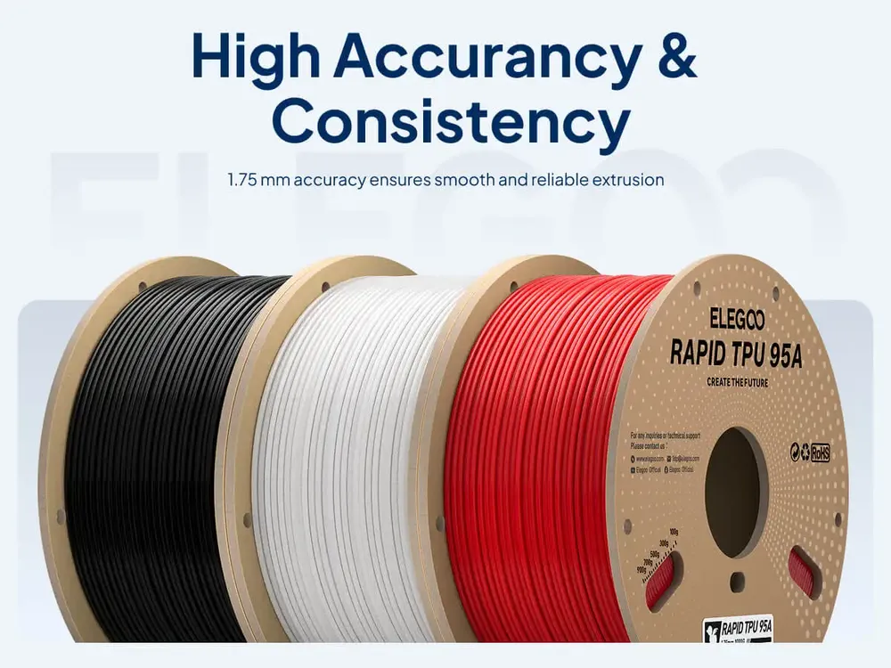 Rapid TPU Filament 1,75 mm 1 bis 10 kg Hochgeschwindigkeits