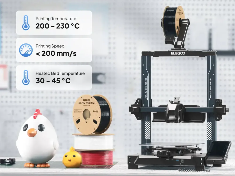 Rapid TPU Filament 1,75 mm 1 bis 10 kg Hochgeschwindigkeits