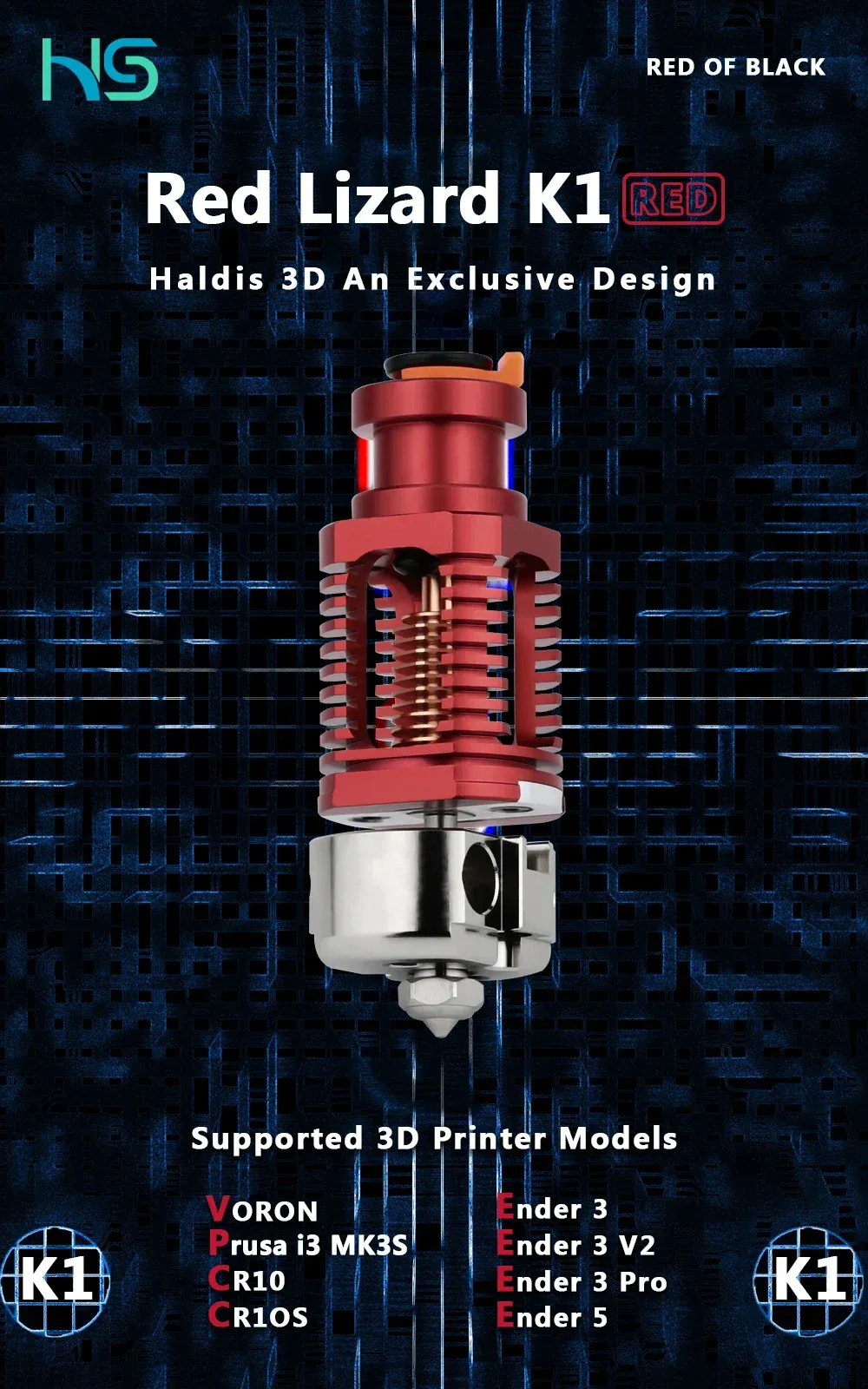 Red Lizard K1 Hotend Bimetall-Düse für Voron Ender 3