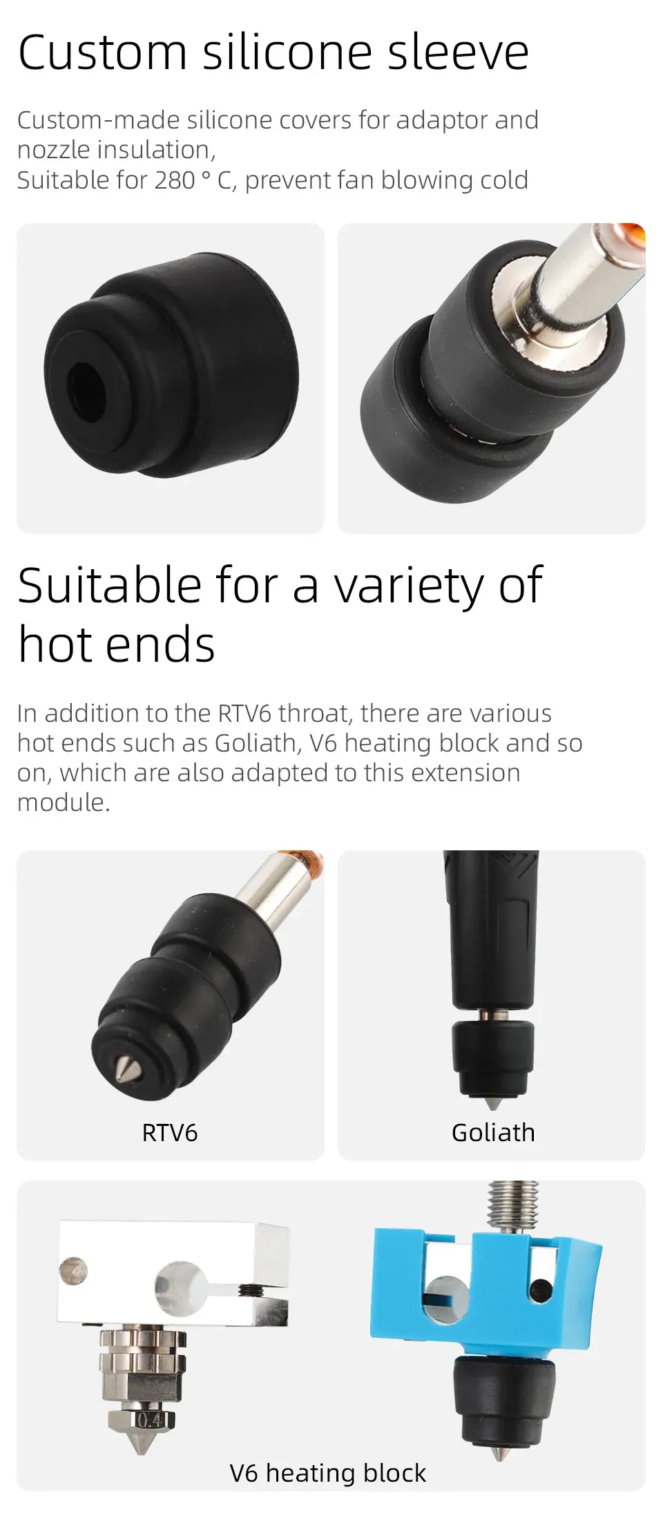 RTV6 Adapter M6 V6 Düsen-Verlängerung
