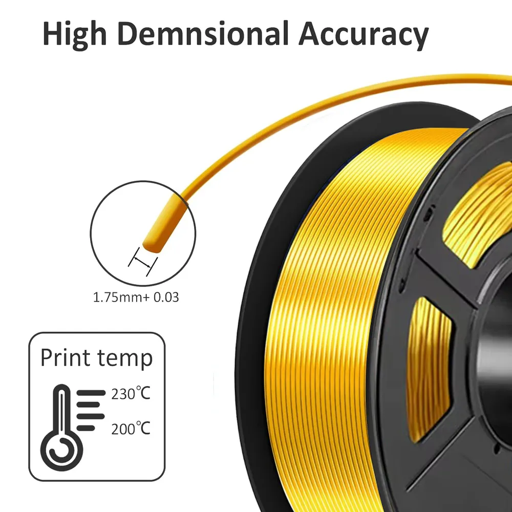 Seiden-PLA Filament 1,75 mm glänzend 250 g bis 1 kg
