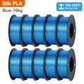 Seiden-PLA Filament 1,75 mm glänzend Mix-Farben 10 kg – Farbe 10kg Silk PLA Blue
