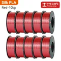 Seiden-PLA Filament 1,75 mm glänzend Mix-Farben 10 kg – Farbe 10kg Silk PLA Red